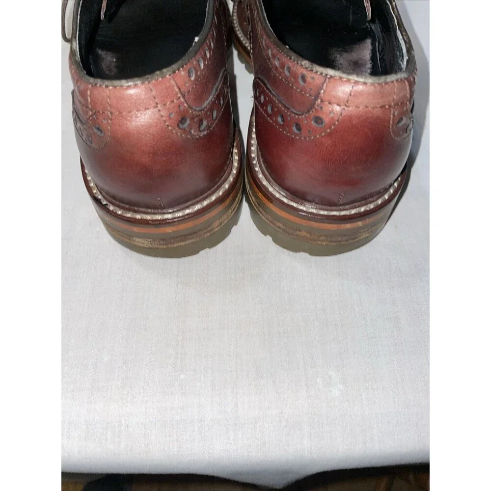 Johnston & Murphy 1850 Dress Oxfords Mens Size 9 M Brown Leather Wingtips Brogue